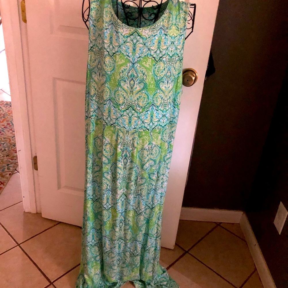 Beautiful high waist summer knit dress JJill XL